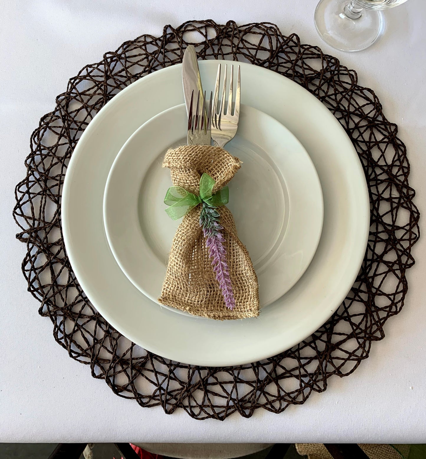 Brown Weaved Round 15" Placemat