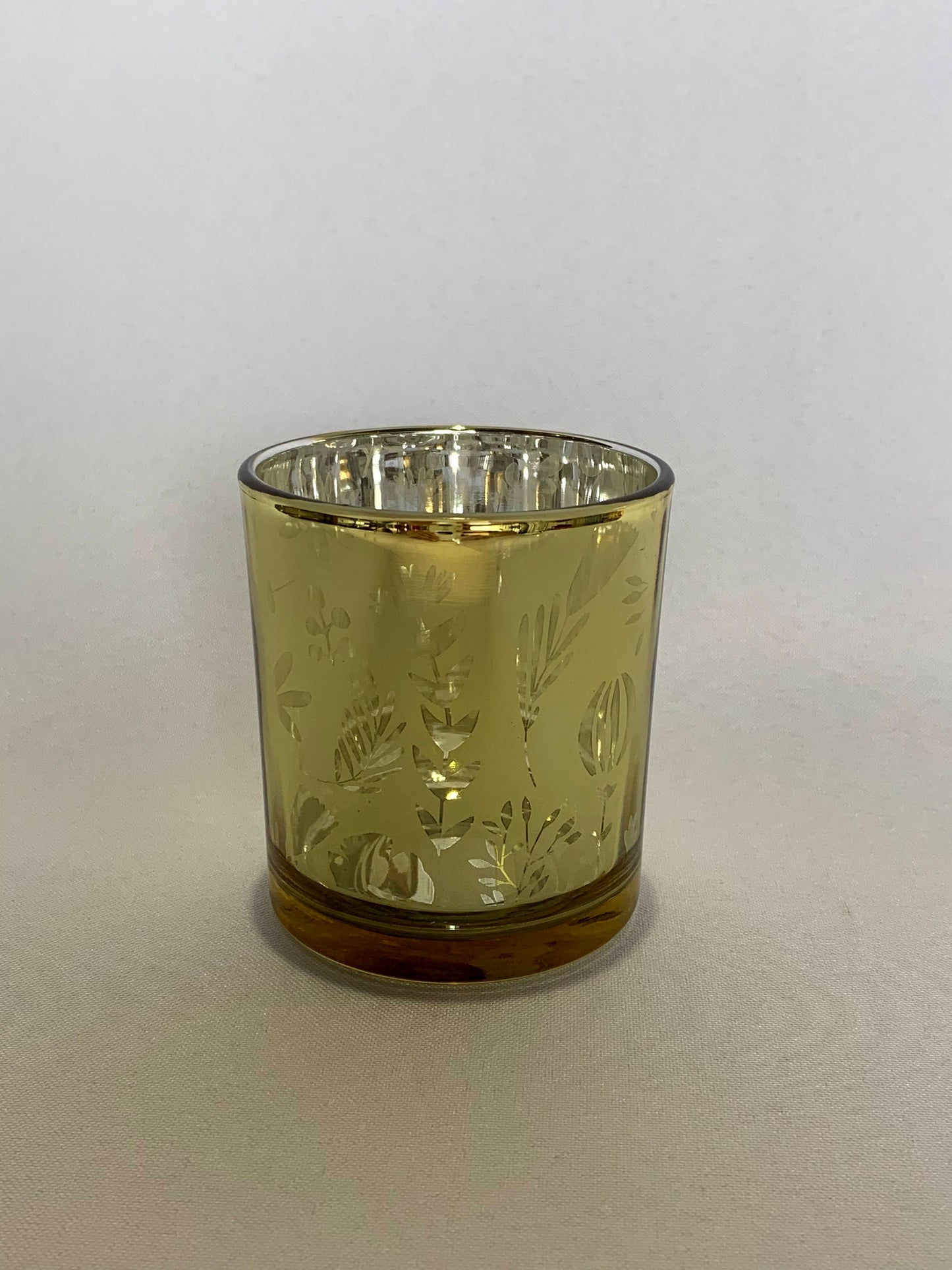 Gold Glass Tea Light Holder