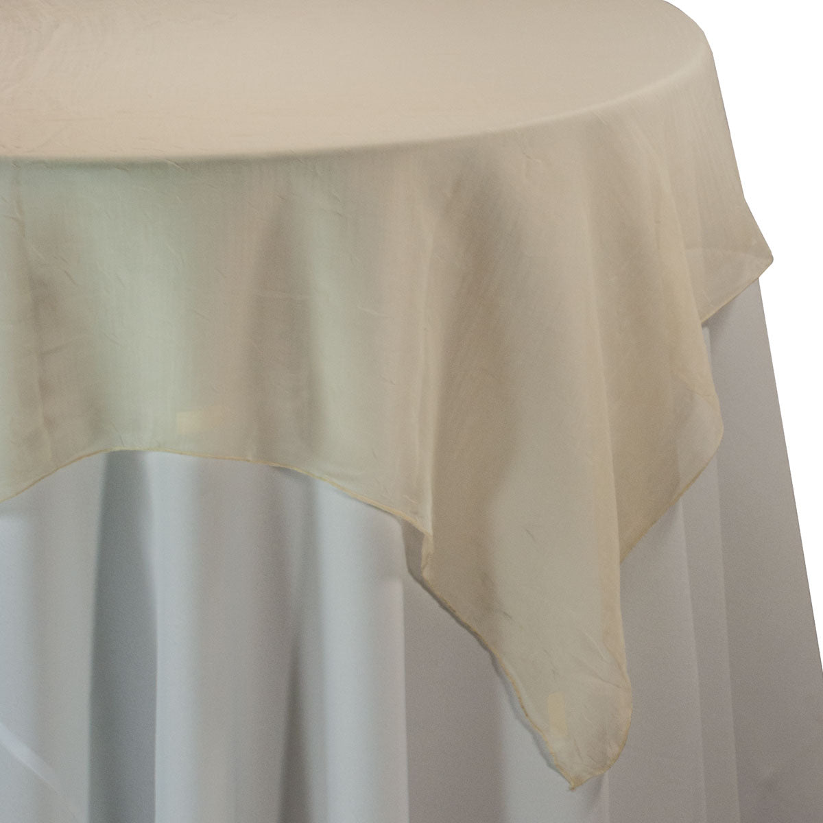 Ivory Sheer Overlay 72"x 72"