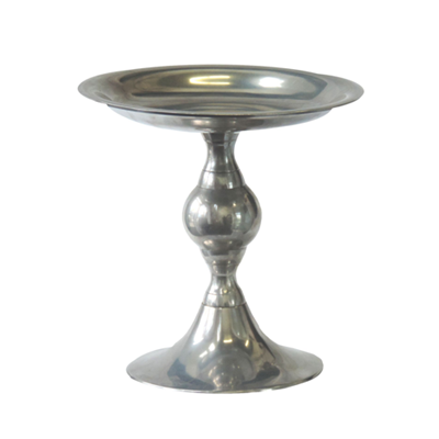 Pedestal Tray Stainless 10"