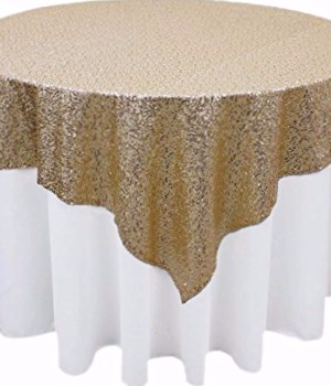 Blush Champagne Glitz Overlay 58"x 70"