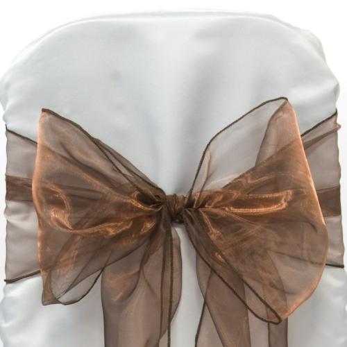 Chocolate Brown Organza Sash