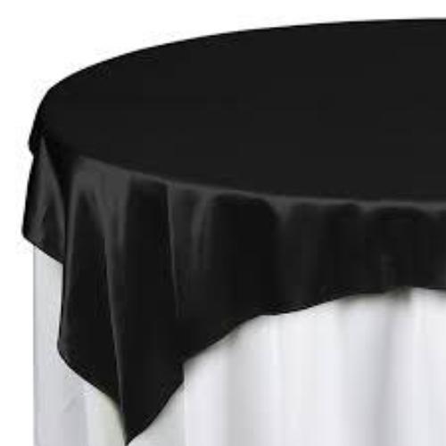 Black Satin Overlay 72"x 72"