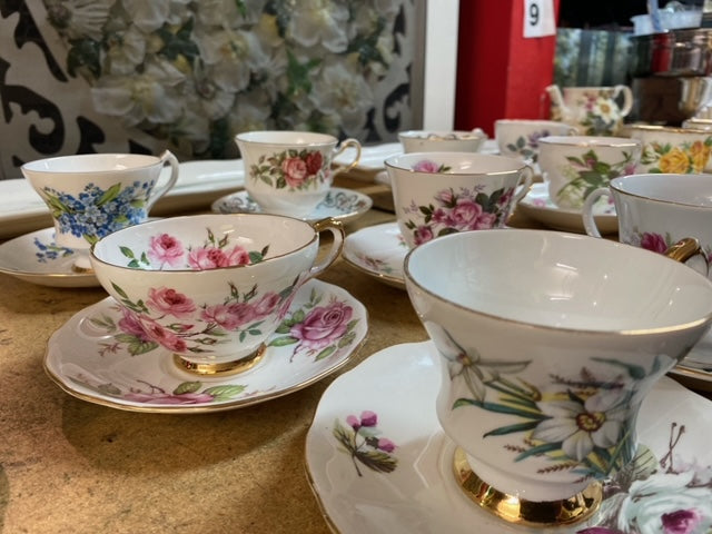 High Tea Cup and Saucers Assorted