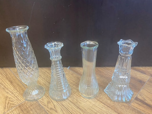 Vintage Glass Bud Vases Assorted