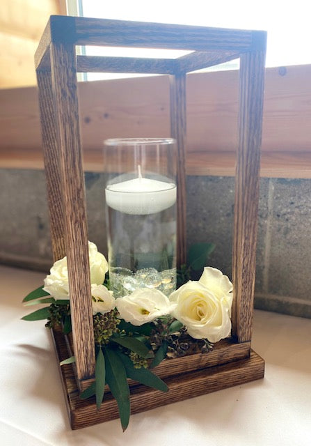 Wooden Frame Candle Holder Large