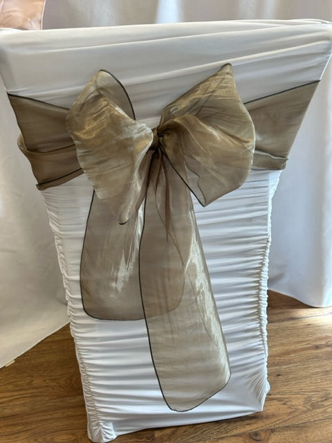 Green Gold Organza Sash