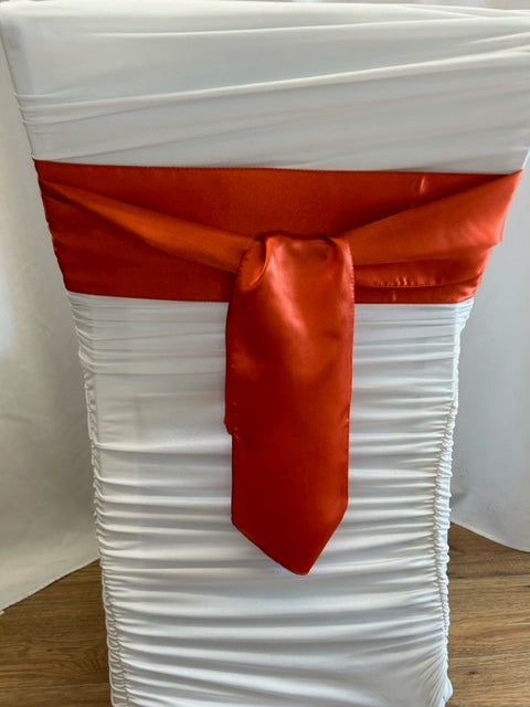 Burnt Orange Satin Sash