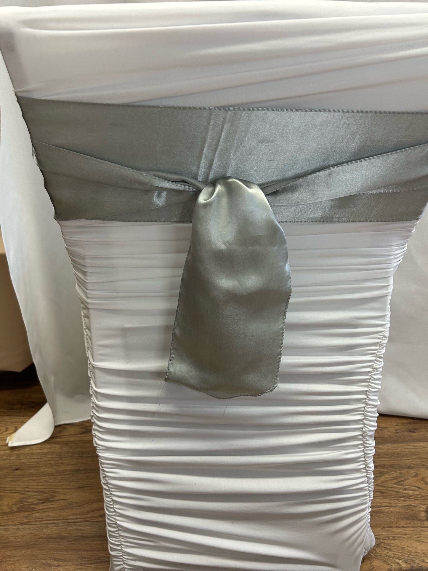 Silver Satin Sash