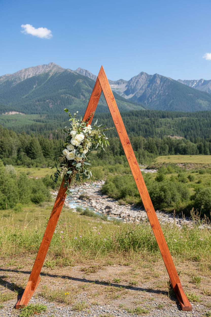 Triangle Wooden Rustic Arch
