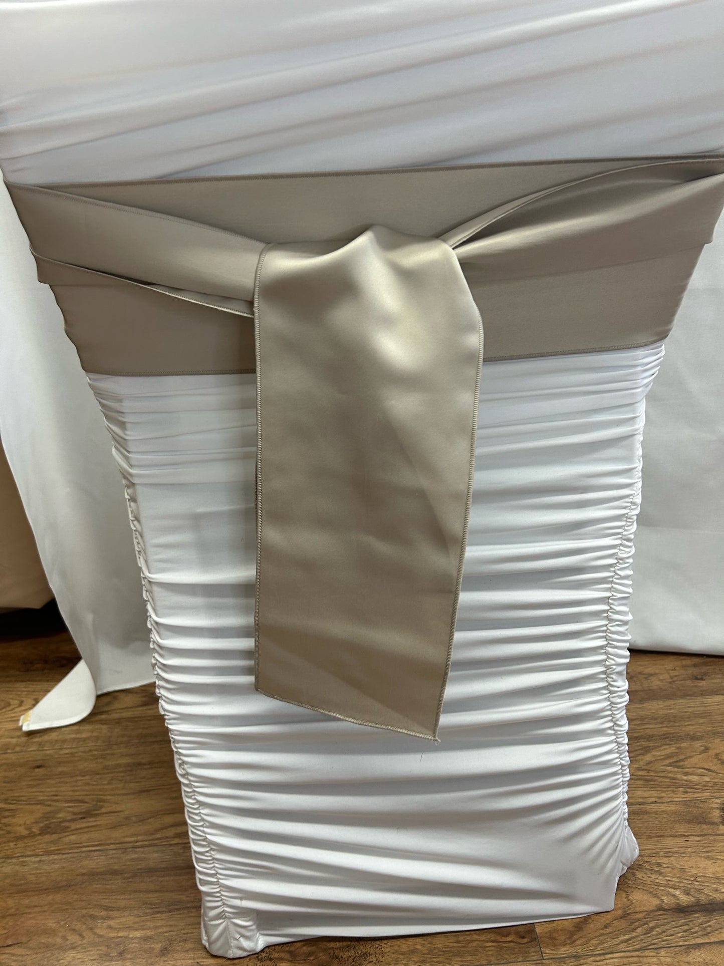Matte Beige Satin Sash