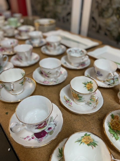 High Tea Cup and Saucers Assorted