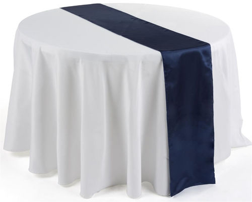 Navy Blue Satin Runner