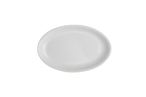 White Oval Ceramic Platter 10"