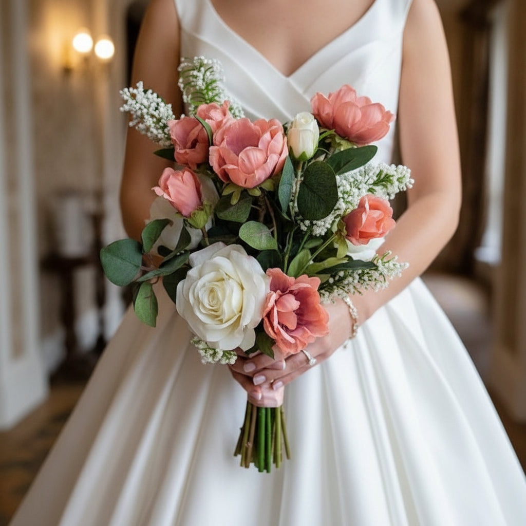 Bridal Bouquet Pink and White