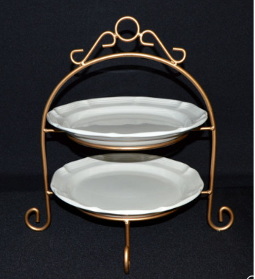 2 Tier Gold Cake Stand