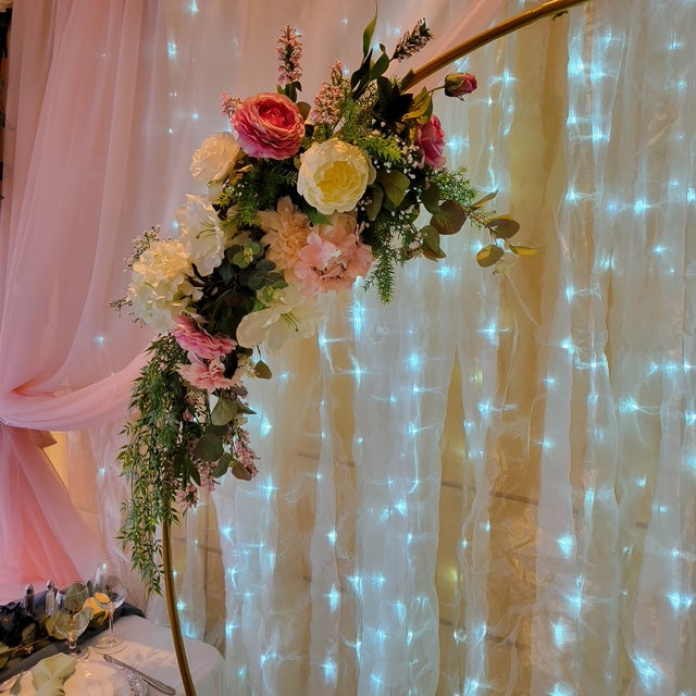 Pink/White Arch Flower Arrangement