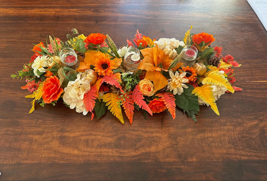 Fall 3' Tealight Table Centerpiece