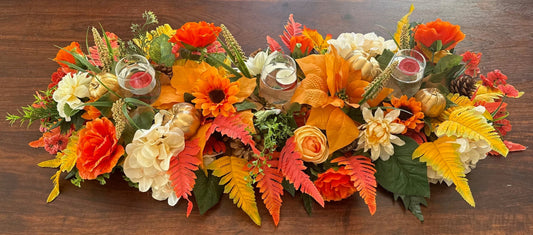 Fall 3' Tealight Table Centerpiece
