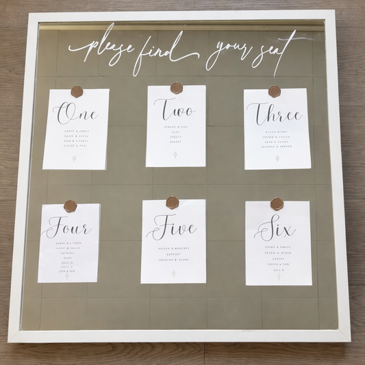 Mirror Seating Chart Display