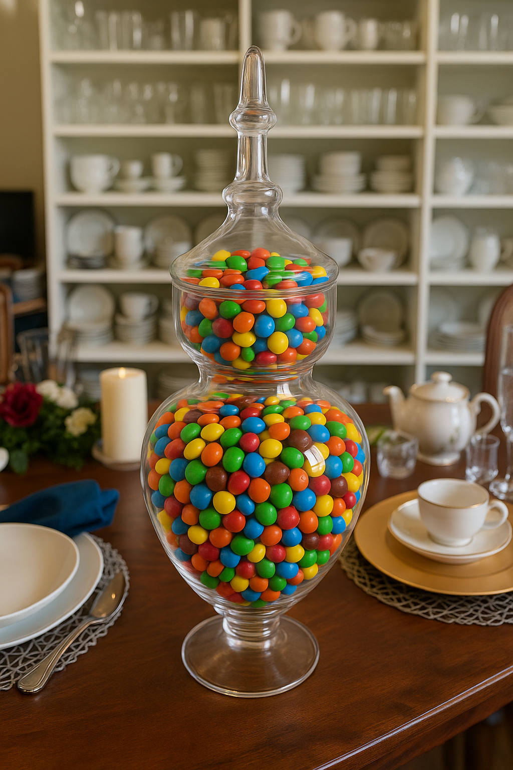 Glass Candy Display Jar