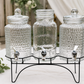 Beverage Dispenser Set of 3 with Black Metal Stand – Mixed Size