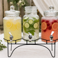 Beverage Dispenser Set of 3 with Black Metal Stand – Mixed Size