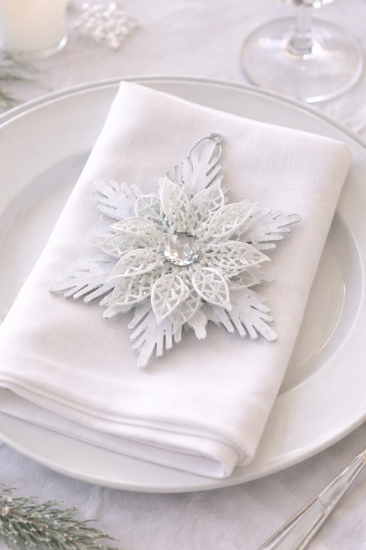 White Flower Table Accent
