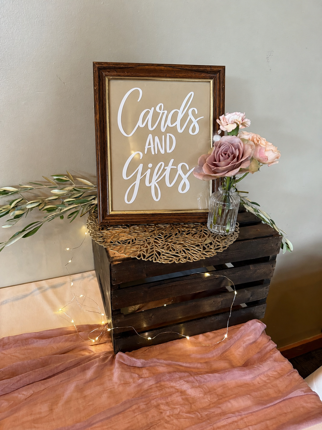 Gifts & Cards Rustic Framed Sign