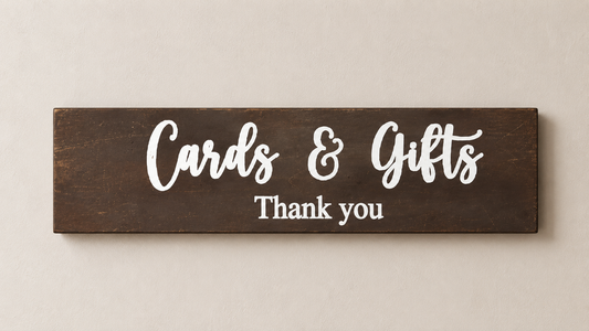 Cards & Gifts Sign - Dark Rustic