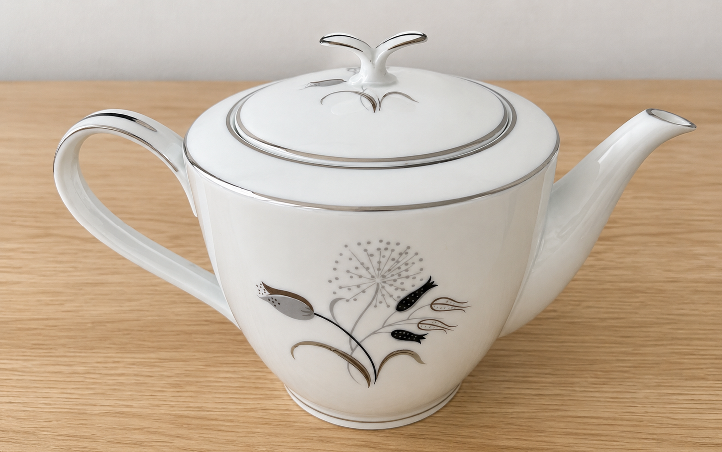Silver Rimmed Teapot