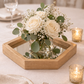 Wooden Hexagon Mirror Centrepiece