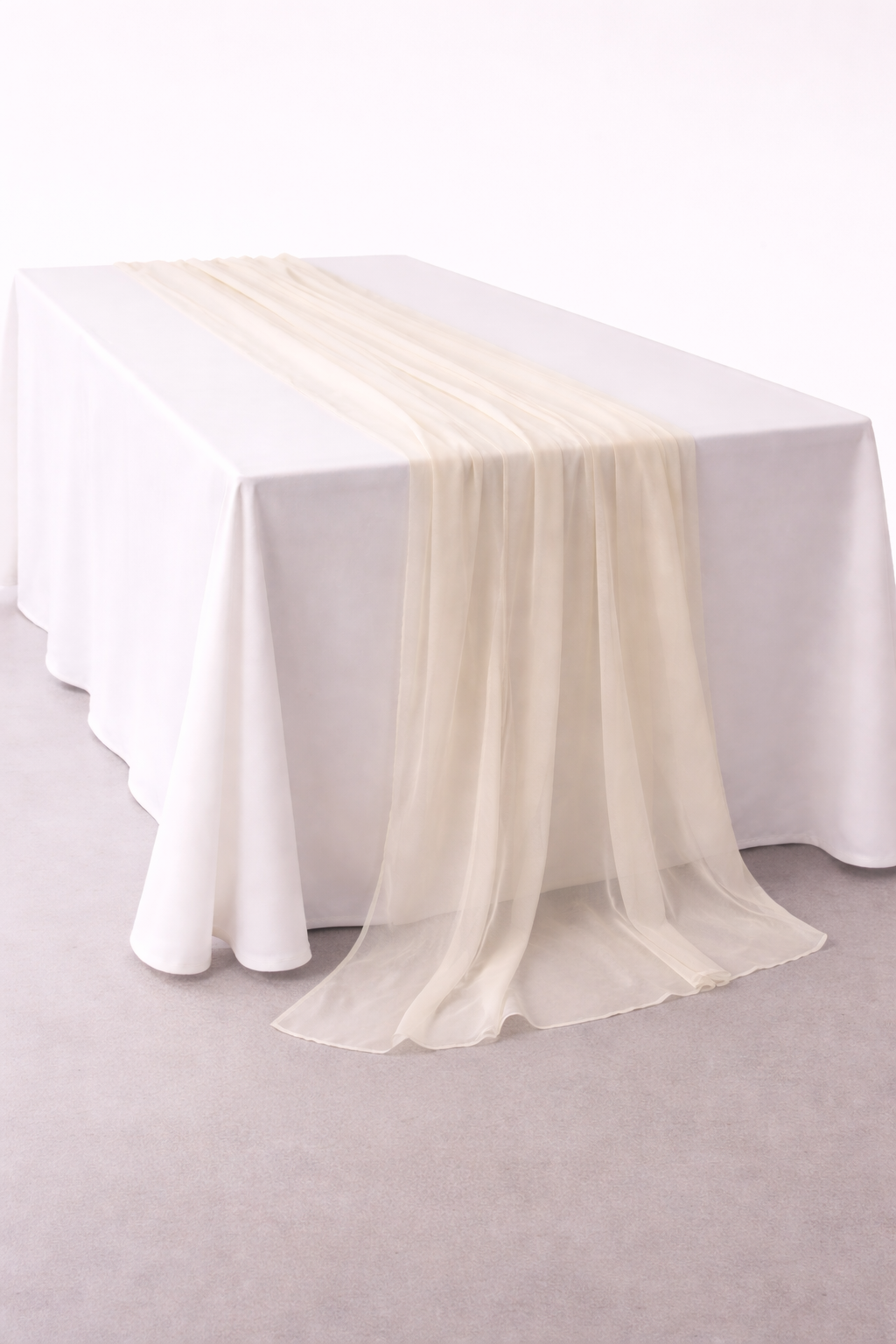 Ivory Sheer Table Runner 28" × 118"