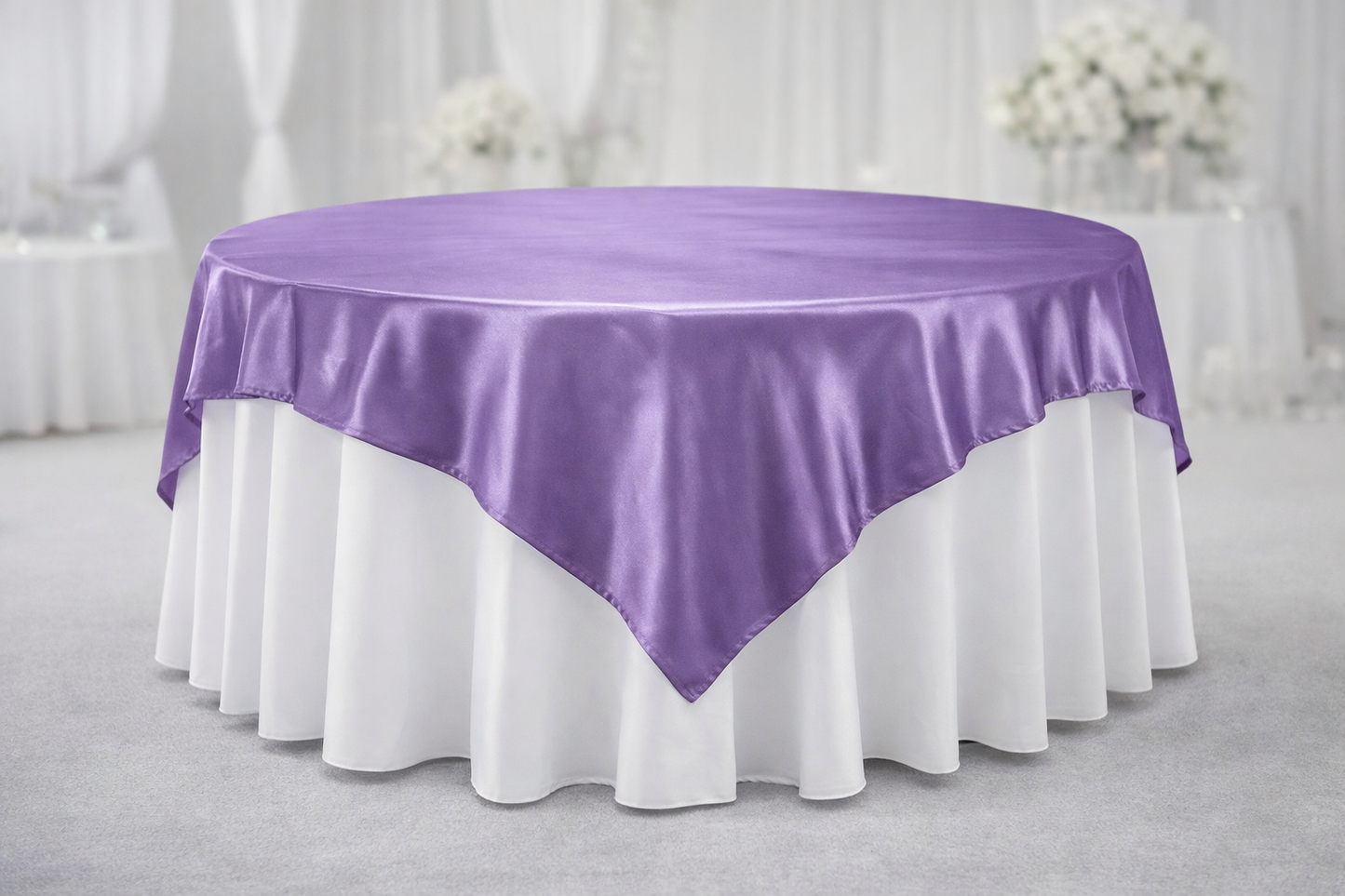 Purple Satin Overlay 85"x 85"