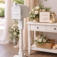 White Floral Accent Mailbox