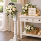 White Floral Accent Mailbox