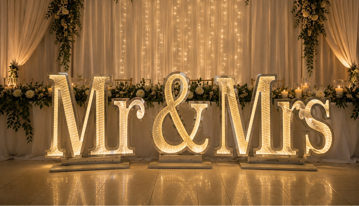 Premium “Mr & Mrs” Light Tunnel Sign