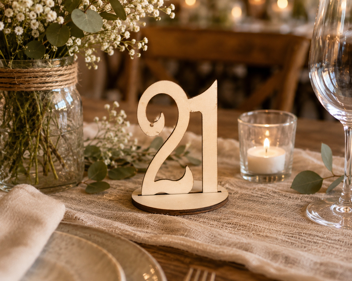 Wood Cut Out Table Numbers