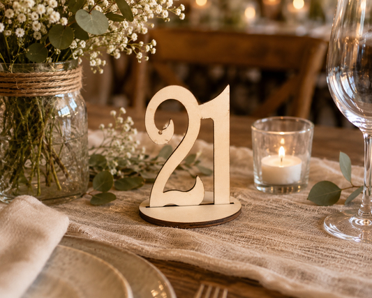 Wood Cut Out Table Numbers