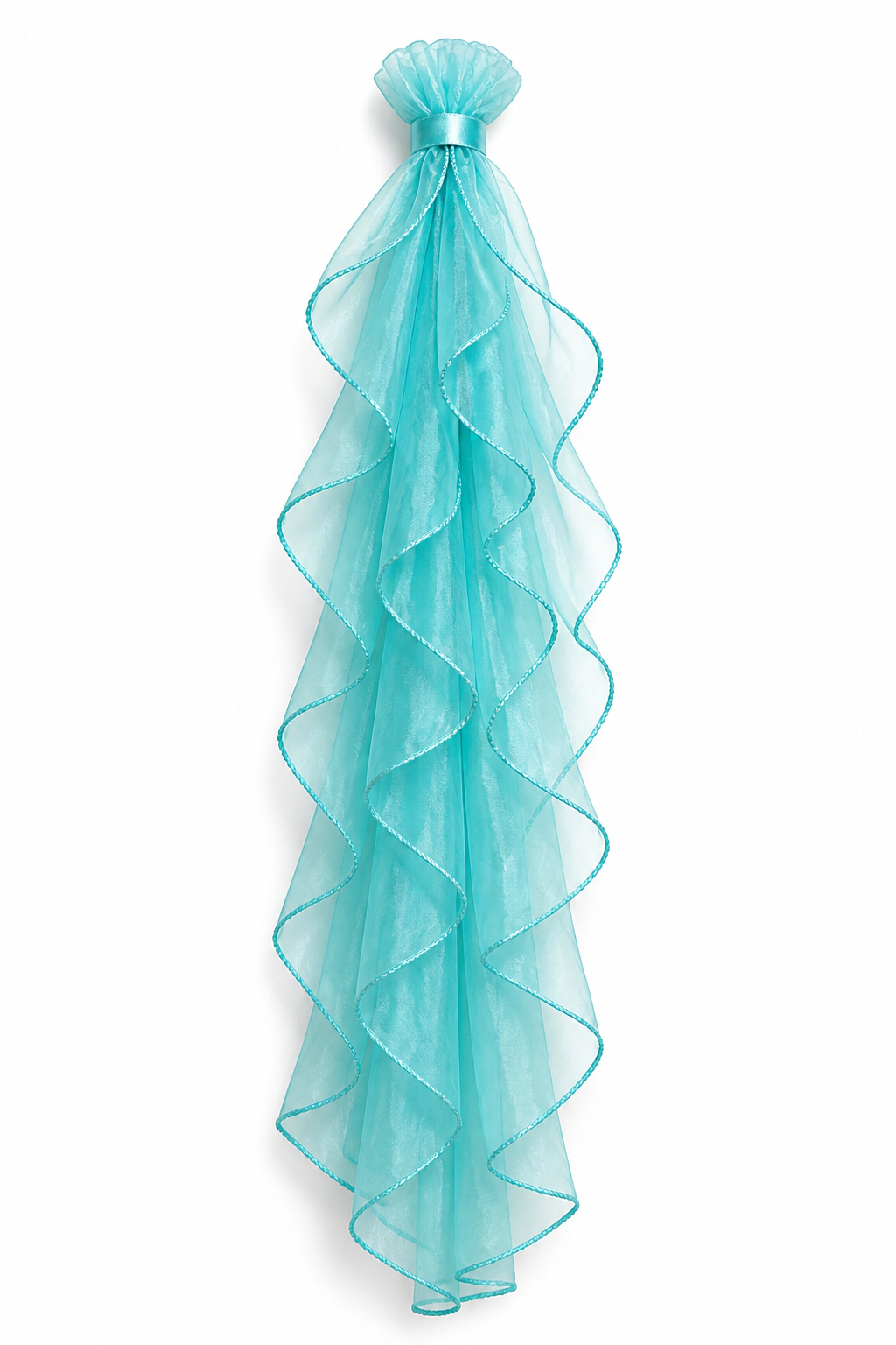 Turquoise Curly Fringe Chair Sash Accessory