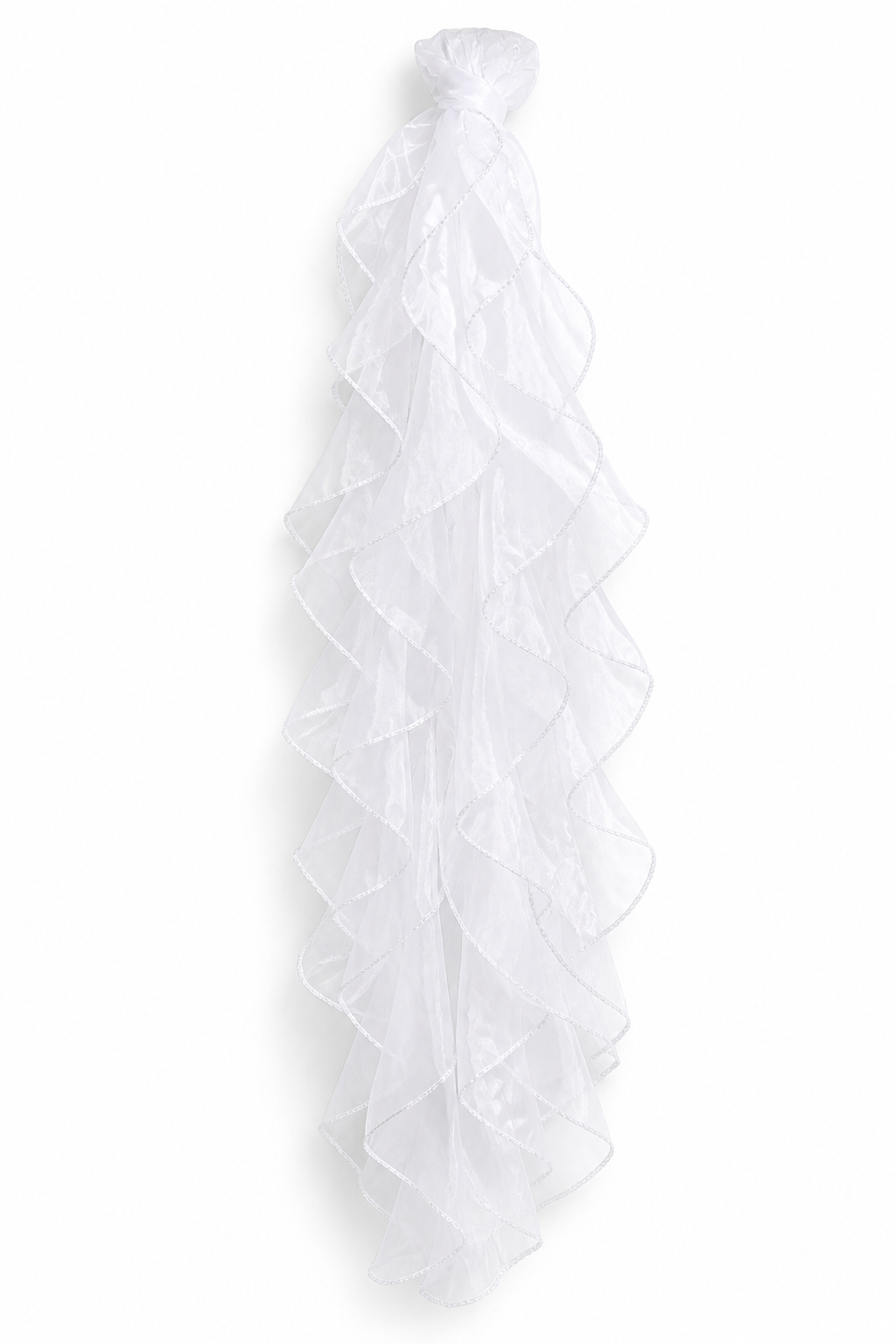 White Curly Fringe Chair Sash Accessory