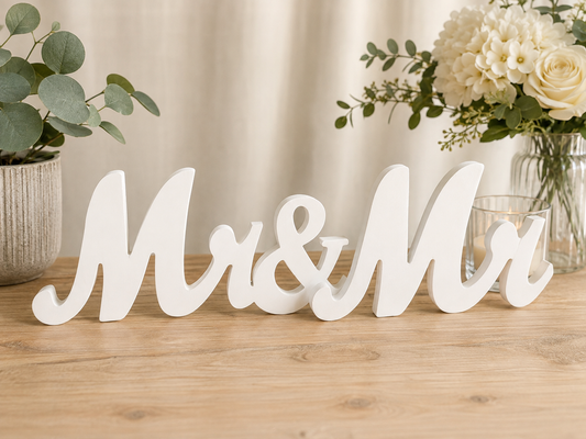 Mr. & Mr Block Sign 3.5"