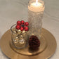 Christmas centrepiece gold - Include 2 floating candles