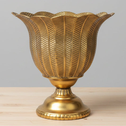 Gold Leaf Urn Vase Small