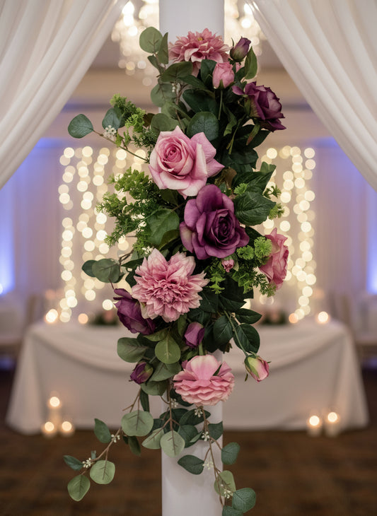 Purple/Green Flower Accent