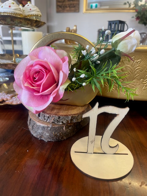 Wood Cut Out Table Number
