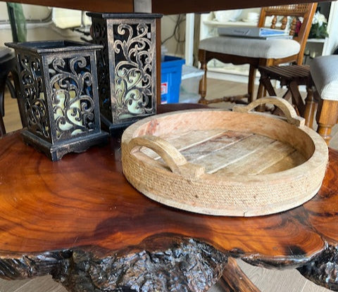 Wood Serving Platter 13.5"