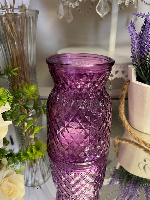 Purple Glass Vase 5.25"