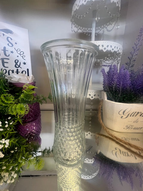 Vintage Trumpet Glass Vase
