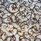 Brown Embroidered Organza Runner